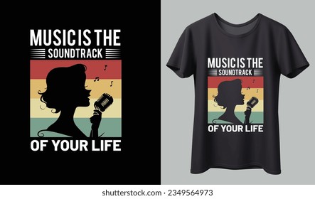 Music T-shirt design. Music t-shirt design vector. For t-shirt print and other uses.