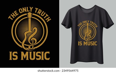 Musik-T-Shirt-Design. Design-Vektor für Musik-T-Shirt. Für T-Shirt-Druck und andere Verwendungen.