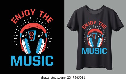 Diseño de camisetas musicales. Vector de diseño de camisetas musicales. Para la impresión de camisetas y otros usos.