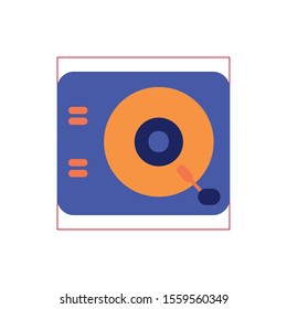 Music turntable design, Digital technology communication internet device and electronic theme Vector illustration