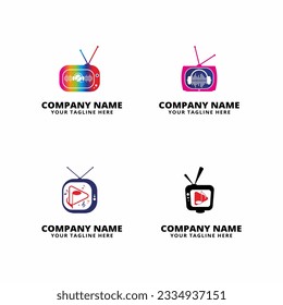 music tv logo vector icon