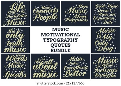 MUSIC TYPOGRAPHY QUOTES BUNDLE VOL. 1