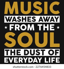 Diseño vectorial de diseño de camisetas de tipografía musical 