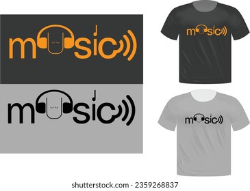 Music typography t-shirt design vector illustration