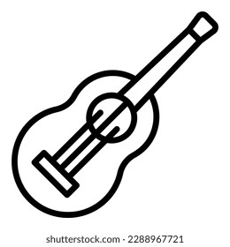Music ukulele icon outline vector. Hawaii guitar. Acoustic beach
