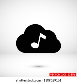 music upload download to the cloud icon stock vector illustration flat design