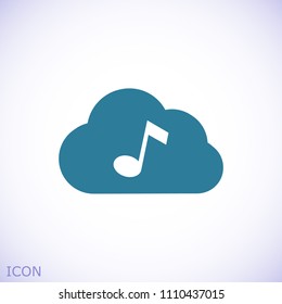 music upload download to the cloud icon stock vector illustration flat design