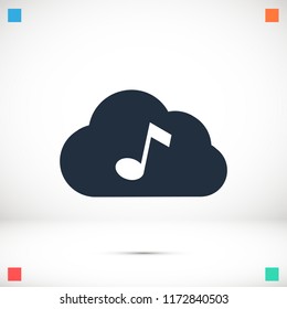 music upload download to the cloud icon stock vector illustration flat design