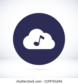 music upload download to the cloud icon stock vector illustration flat design