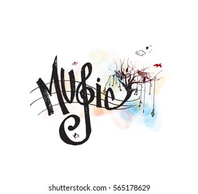 Music urban retro design. Vector illustration.