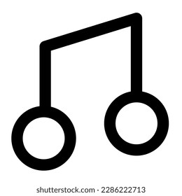 music of user interface outline icon set