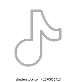 music vector colour line icon 