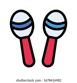 music vector flat color icon 