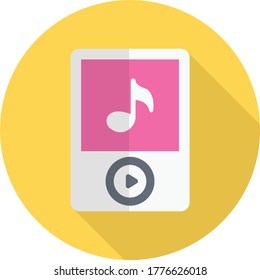 music vector flat color icon