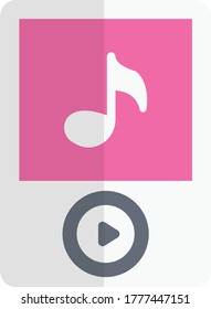 music vector flat color icon