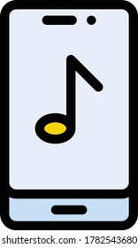 music vector flat color icon 