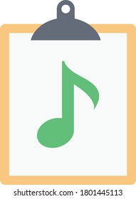 music vector flat color icon 
