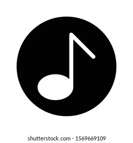 music vector glyph flat icon 
