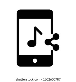 music vector glyph flat icon  