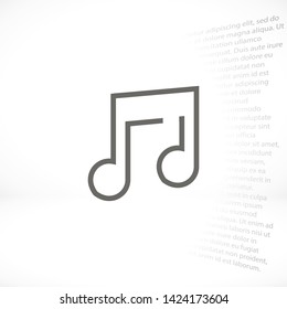 music vector icon 10 eps , Lorem ipsum Flat design