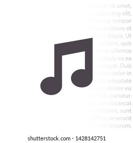 music vector icon 10 eps , Lorem ipsum Flat design