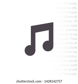 music vector icon 10 eps , Lorem ipsum Flat design
