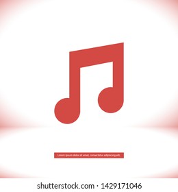 music vector icon 10 eps , Lorem ipsum Flat design