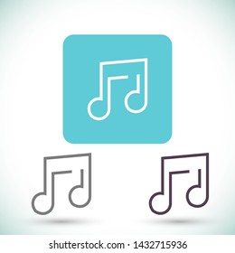 music vector icon 10 eps , Lorem ipsum Flat design