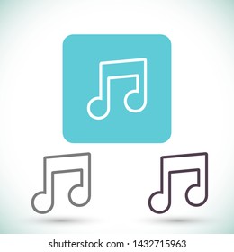music vector icon 10 eps , Lorem ipsum Flat design