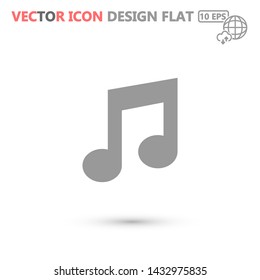 music vector icon 10 eps , Lorem ipsum Flat design