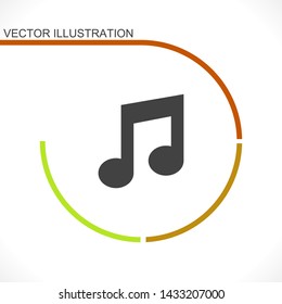 music vector icon 10 eps , Lorem ipsum Flat design