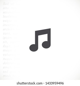 music vector icon 10 eps , Lorem ipsum Flat design
