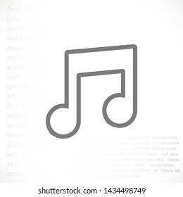 music vector icon 10 eps , Lorem ipsum Flat design