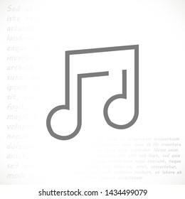 music vector icon 10 eps , Lorem ipsum Flat design