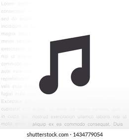 music vector icon 10 eps , Lorem ipsum Flat design