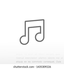 music vector icon 10 eps , Lorem ipsum Flat design
