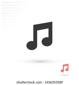 music vector icon 10 eps , Lorem ipsum Flat design