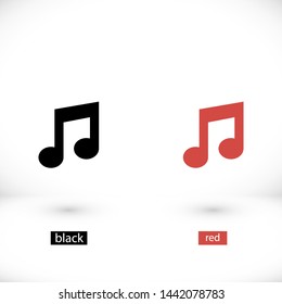 music vector icon 10 eps , Lorem ipsum Flat design