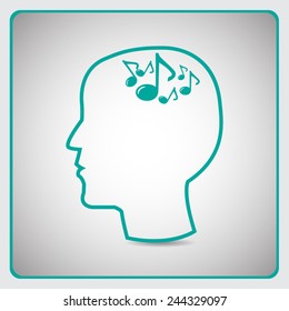 Music vector icon 