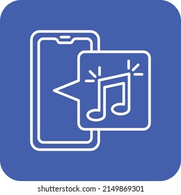 Icono de vector de música. Se puede usar para imprimir, móviles y aplicaciones web.