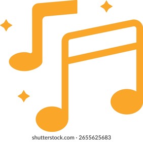 Vektorsymbol für Musik. Kann für Druck-, Mobil- und Web-Anwendungen verwendet werden.