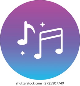 Ícone de vetor de música. Pode ser usado para impressão, aplicativos móveis e da Web.