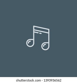 Music vector icon. Music concept stroke symbol design. Thin graphic elements vector illustration, outline pattern for your web site design, logo, UI. EPS 10.