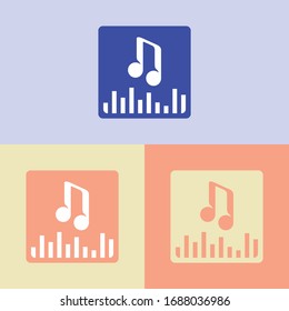 Icono vector de música, diseño de icono de música plana, icono de música minimalista ilustración vectorial plana 