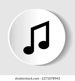 Music vector icon, flat design vector illustration for webdesign and mobile applications.