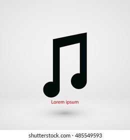 music vector icon, flat design best vector icon