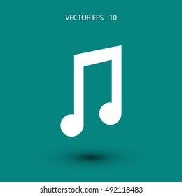 music vector icon, flat design best vector icon