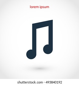 music vector icon, flat design best vector icon
