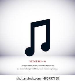 music vector icon, flat design best vector icon