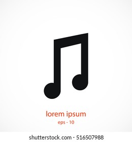 music vector icon, flat design best vector icon